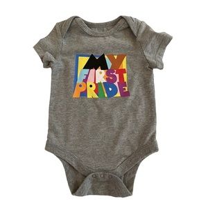 Unisex Baby Grey My First Pride Onesie size 3-6 months